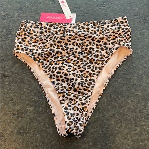 High Waisted Leopard Bikini Bottoms